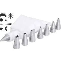 Dekor-Spritztüllenset, 8 nahtlose Mini-Spritztüllen - 8-teilig