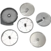 Dito Sama Scheiben-Set PROFI (2mm & 5mm Schneiden, 3mm & 7mm Reiben, 10mm Schneiden, 10x10mm Würfeln - Ø 175 mm)
