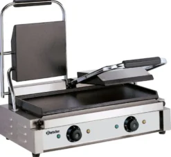 Doppel-Elektro-Kontaktgrill 3,6 kW Grillplatten glatt