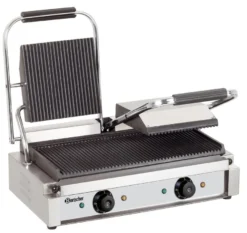 Doppel-Elektro-Kontaktgrill 3,6 kW Grillplatten gerillt