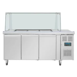 Dreitürige Saladette Thekenkühlschrank der Polar U-Serie