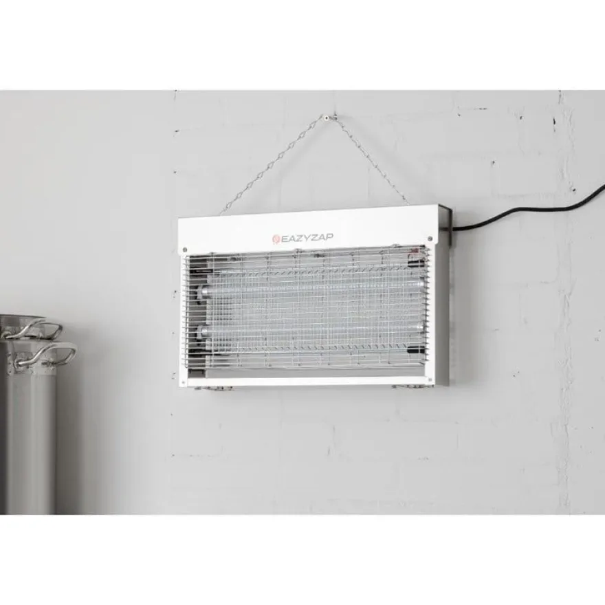 Eazyzap LED Insektenvernichter 100m² 14W, gebürsteter Edelstahl, energieeffizient