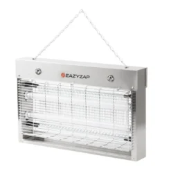 Eazyzap LED Insektenvernichter 100m² 14W, gebürsteter Edelstahl, energieeffizient