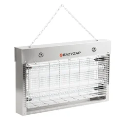Eazyzap LED Insektenvernichter 100m² 14W, gebürsteter Edelstahl, energieeffizient