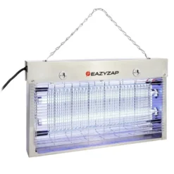 Eazyzap LED Insektenvernichter 100m² 14W, gebürsteter Edelstahl, energieeffizient
