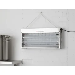 Eazyzap LED Insektenvernichter 150m² 20W, gebürsteter Edelstahl, energieeffizient