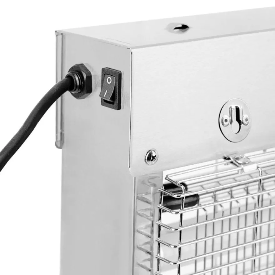 Eazyzap LED Insektenvernichter 150m² 20W, gebürsteter Edelstahl, energieeffizient