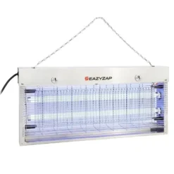 Eazyzap LED Insektenvernichter 150m² 20W, gebürsteter Edelstahl, energieeffizient