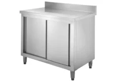 Edelstahl Arbeitsschrank Basic 100x60 mit Aufkantung 100 mm