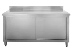 Edelstahl Arbeitsschrank Basic 200x60 mit Aufkantung 100 mm