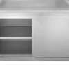 Edelstahl Arbeitsschrank Basic 140x60 mit Aufkantung 100 mm