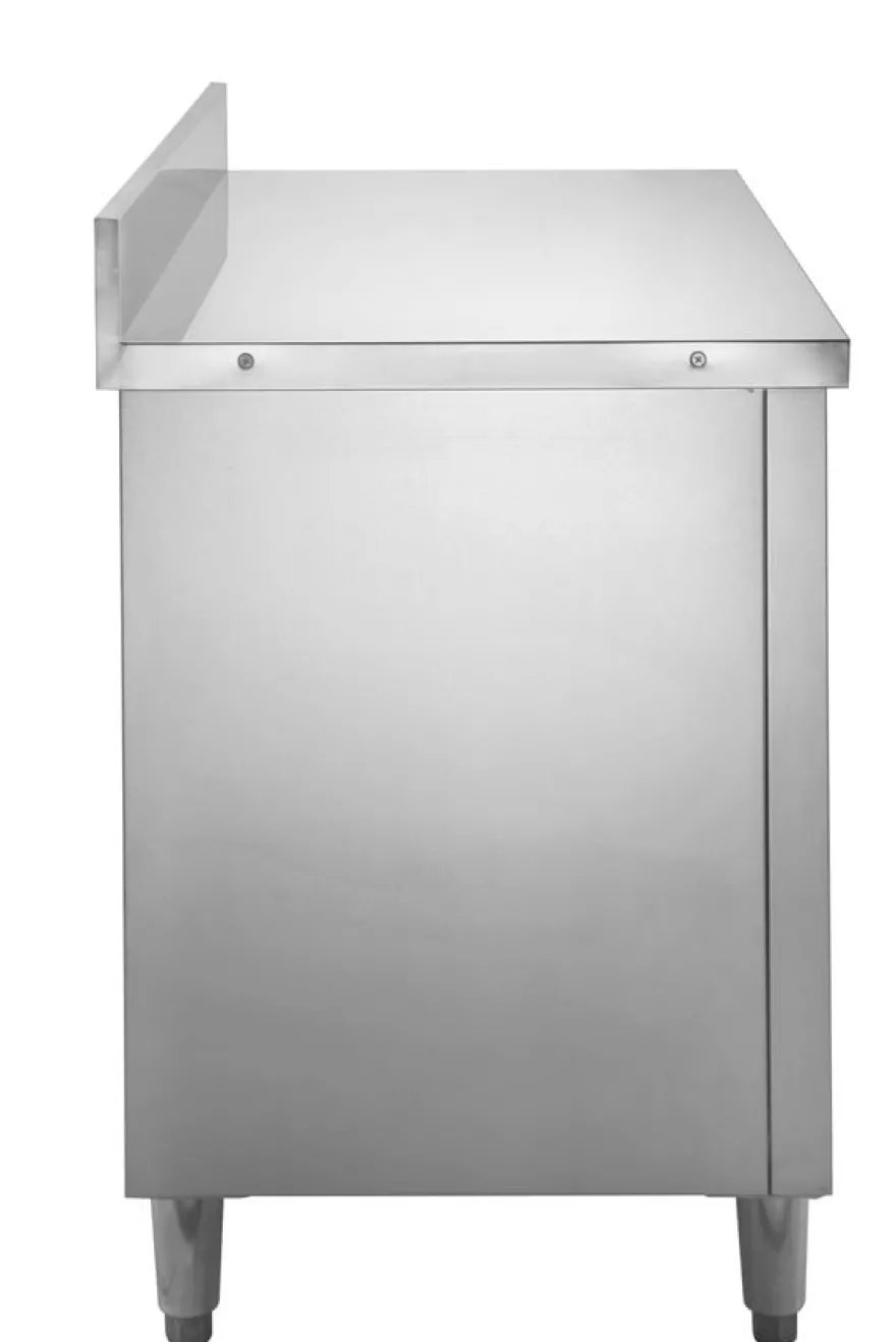 Edelstahl Arbeitsschrank Basic 160x60 mit Aufkantung 100 mm