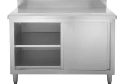 Edelstahl Arbeitsschrank Basic 140x70 mit Aufkantung 100mm