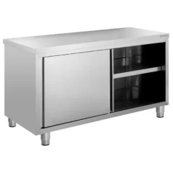 Edelstahl Arbeitsschrank ECO 12x6 ohne Aufkantung