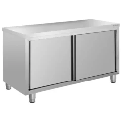 Edelstahl Arbeitsschrank ECO 12x6 ohne Aufkantung