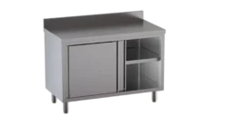 Edelstahl-Arbeitsschrank ECO 16x6 mit Aufkantung