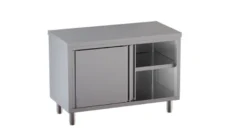 Edelstahl Arbeitsschrank ECO 12x7 ohne Aufkantung