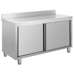 Edelstahl-Arbeitsschrank ECO 16x7 mit Aufkantung