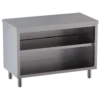 Edelstahl-Arbeitsschrank ECO 12x7 offen ohne Aufkantung