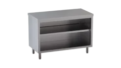 Edelstahl-Arbeitsschrank ECO 12x7 offen ohne Aufkantung