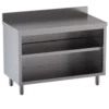 Edelstahl-Arbeitsschrank ECO 16x6 offen mit Aufkantung