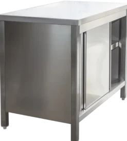 Edelstahl Arbeitsschrank Profi mit Schiebetüren 1400 x 600 mm