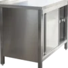 Edelstahl Arbeitsschrank Profi mit Schiebetüren und Aufkantung - 1000 x 600 mm