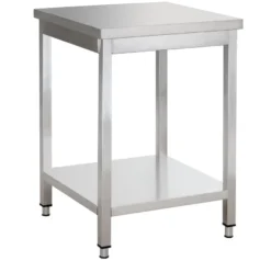 Edelstahl Arbeitstisch Basic 6x6 mit Grundboden
