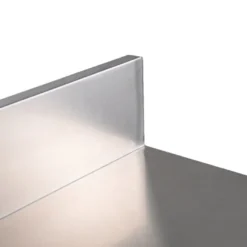 Edelstahl Arbeitstisch Basic 12x6 mit Aufkantung