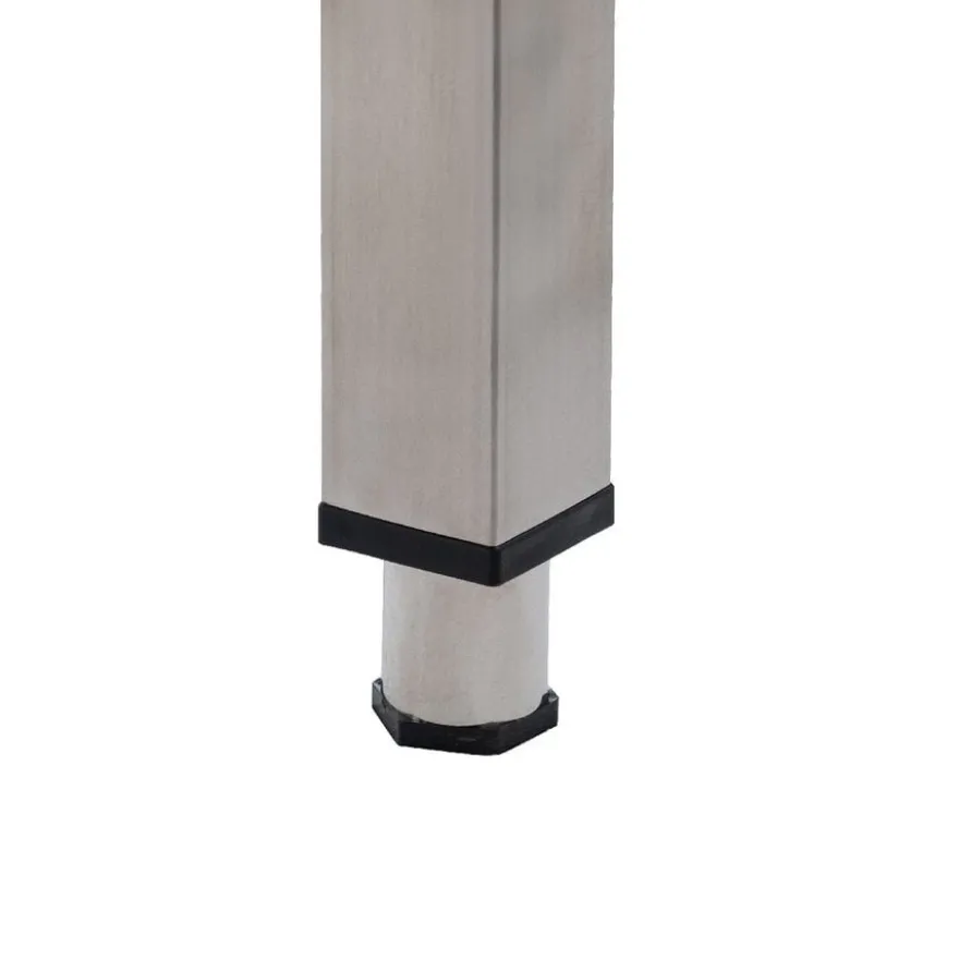 Edelstahl Arbeitstisch Basic 12x6 mit Aufkantung