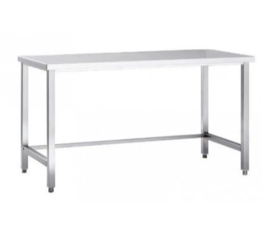 Edelstahl Arbeitstisch Eco 20x6 ohne Grundboden