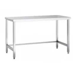 Edelstahl Arbeitstisch Eco 16x7 ohne Grundboden
