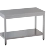 Edelstahl Arbeitstisch Eco 10x7 mit Grundboden