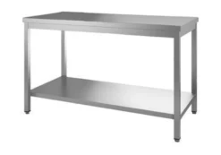 Edelstahl Arbeitstisch Eco 10x7 mit Grundboden