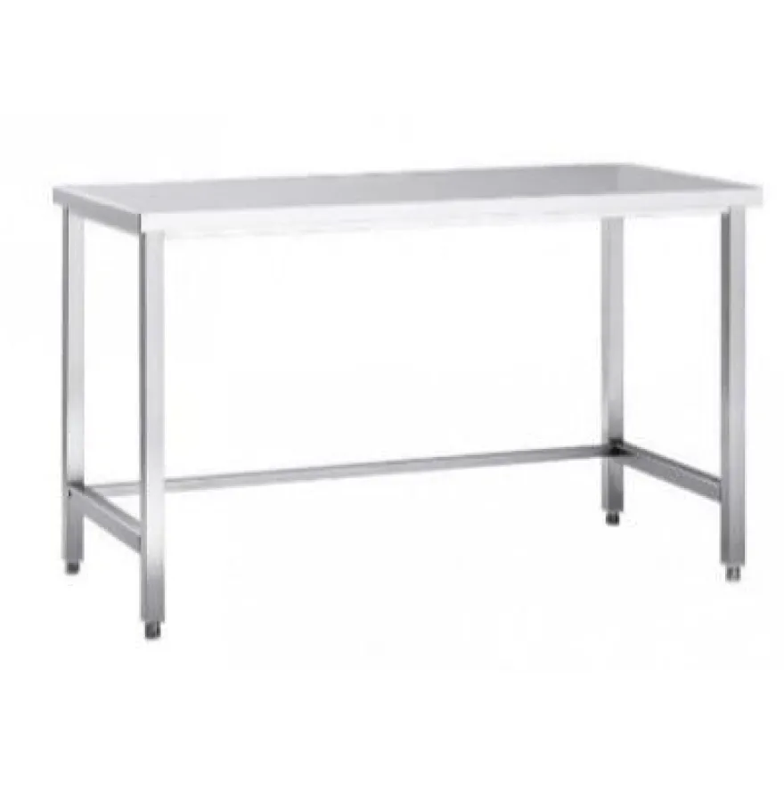 Edelstahl Arbeitstisch Eco 12x7 ohne Grundboden