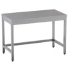 Edelstahl Arbeitstisch Eco 18x6 ohne Grundboden