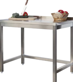 Edelstahl Arbeitstisch Profi 1200 x 700 mm - mit Aufkantung