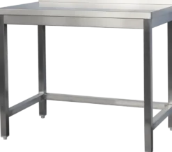 Edelstahl Arbeitstisch Profi 600 x 600 mm - mit Aufkantung