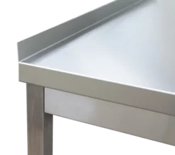 Edelstahl Arbeitstisch Profi 1600 x 600 mm - mit Grundboden und Aufkantung
