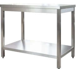 Edelstahl Arbeitstisch Profi 1400 x 700 mm - mit Grundboden