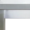 Edelstahl Arbeitstisch Profi 600 x 600 mm - mit Grundboden und Aufkantung