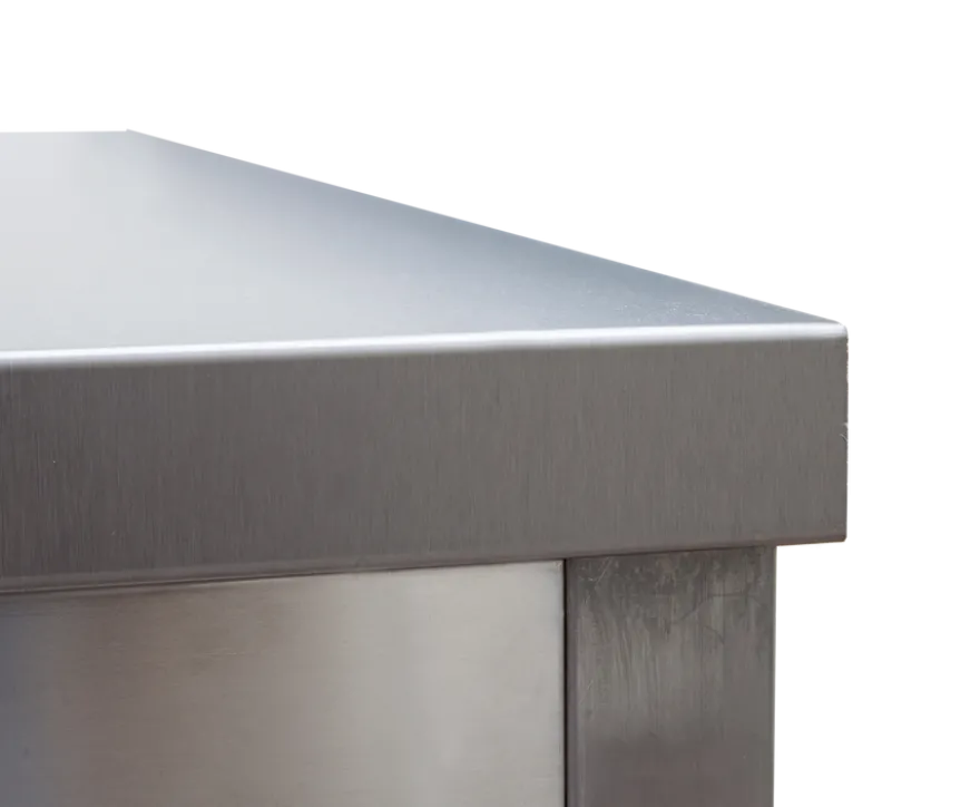 Edelstahl Arbeitstisch Profi 700 x 700 mm - mit Grundboden
