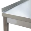 Edelstahl Arbeitstisch Profi 800 x 600 mm - mit Grundboden und Aufkantung