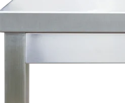 Edelstahl Arbeitstisch Profi 800 x 600 mm - mit Grundboden und Aufkantung