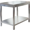 Edelstahl Arbeitstisch Profi800 x 600 mm - mit Grundboden