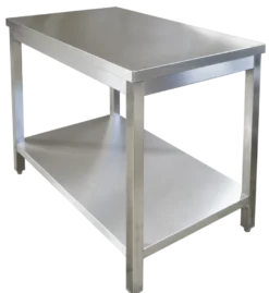 Edelstahl Arbeitstisch Profi 600 x 700 mm - mit Grundboden