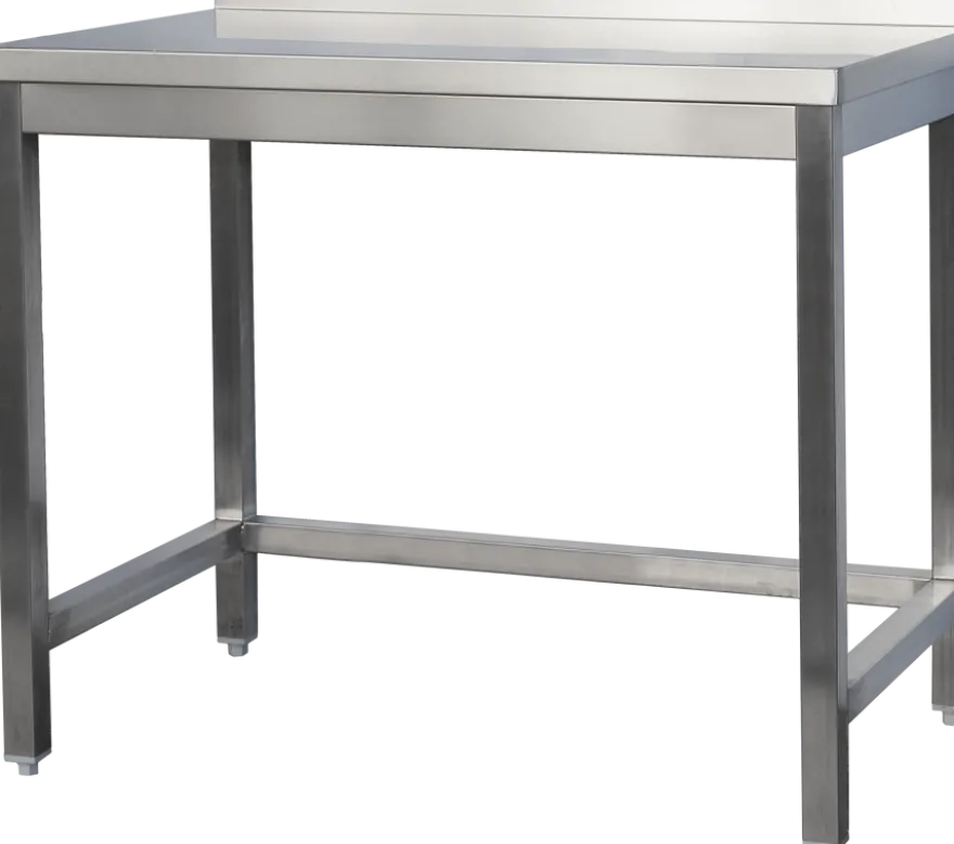 Edelstahl Arbeitstisch Profi 600 x 700 mm - mit Aufkantung