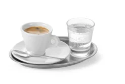 Edelstahl Kaffeehaustablett, 265 x 195 mm