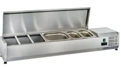 Edelstahl-Kühlaufsatz ECO 5 x GN 1/4