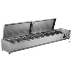 Edelstahl-Kühlaufsatz ECO 10 x GN 1/4